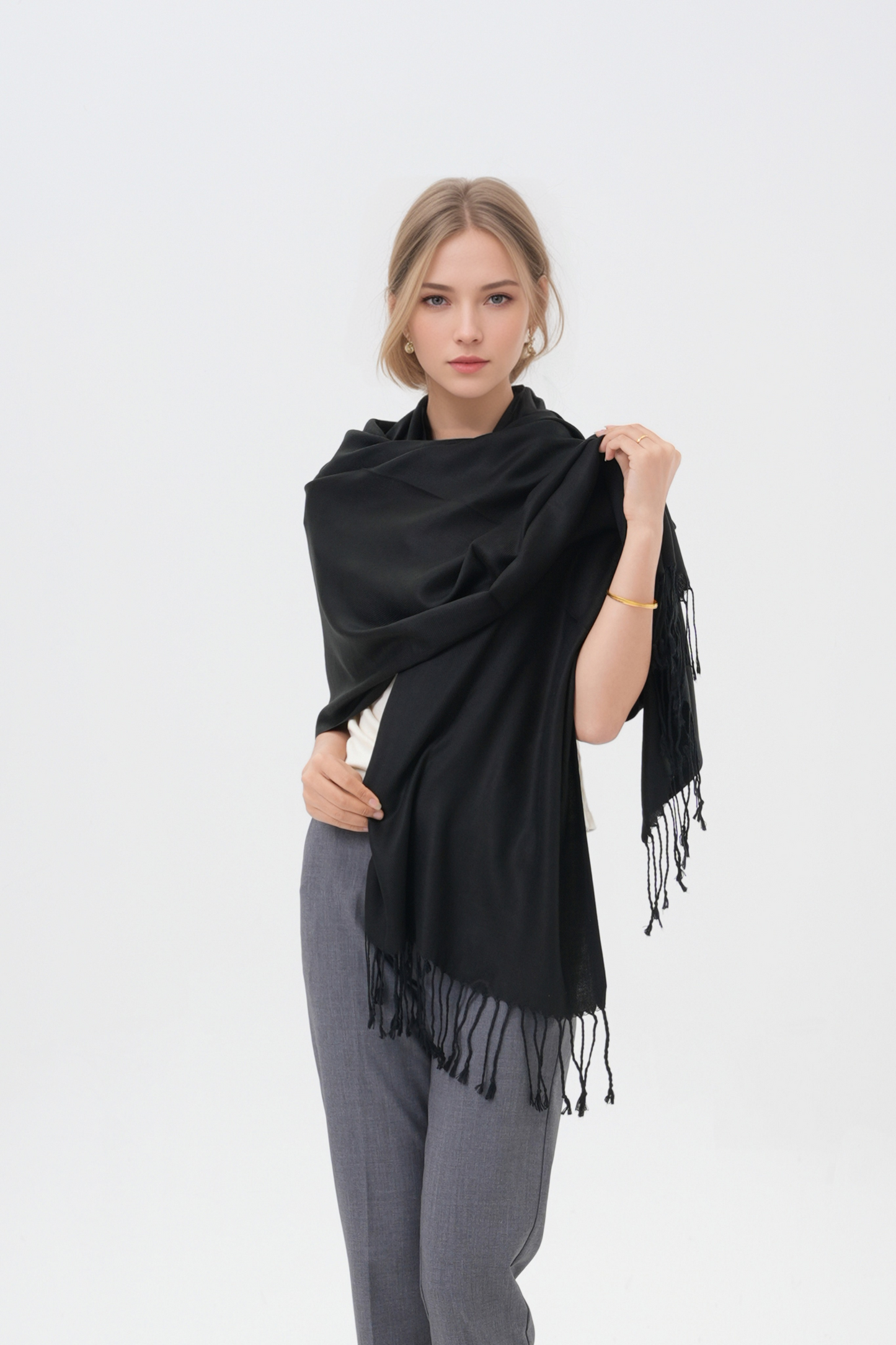 Classic Solid Wedding Pashmina