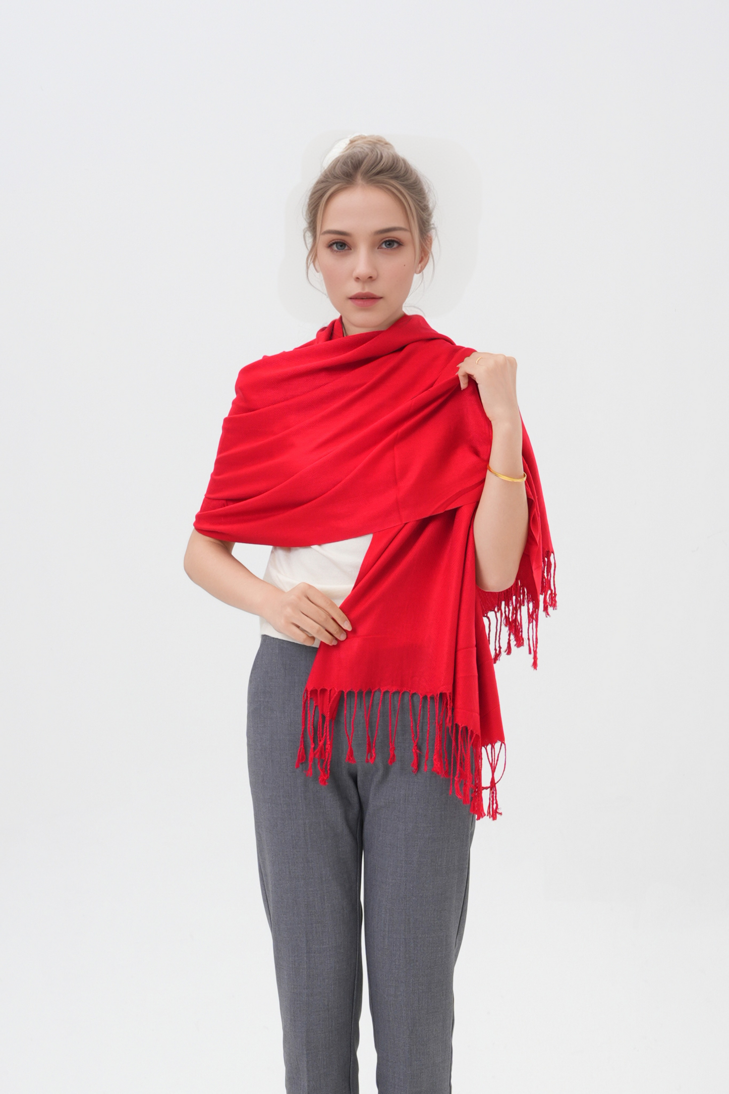 Classic Solid Wedding Pashmina