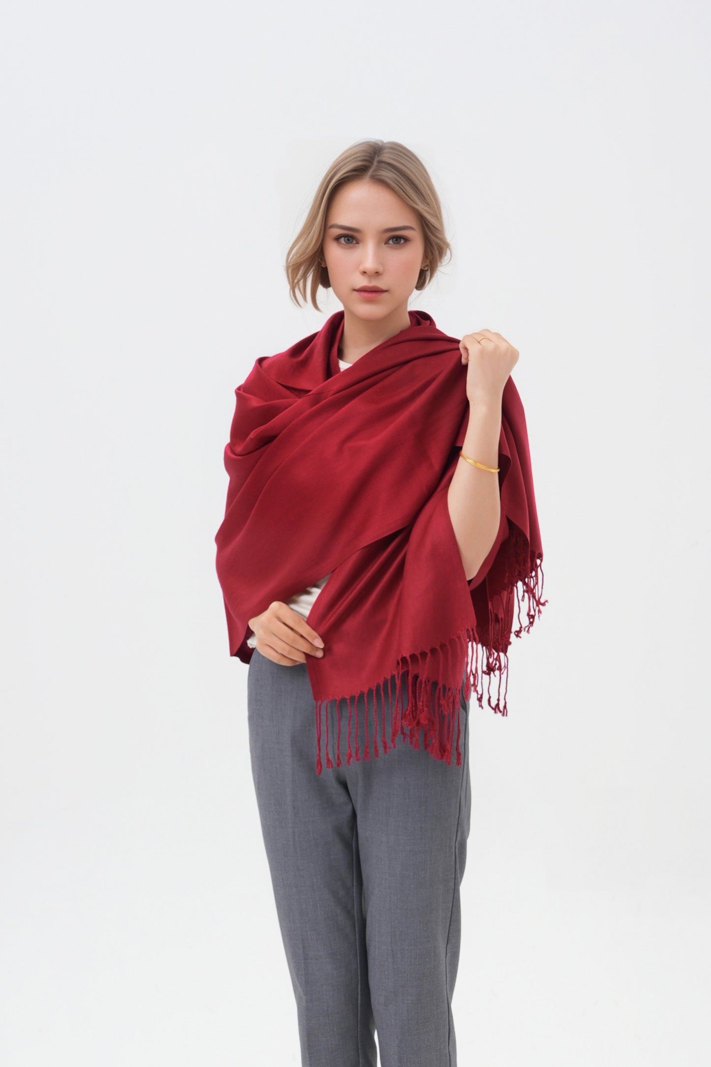 Classic Solid Wedding Pashmina