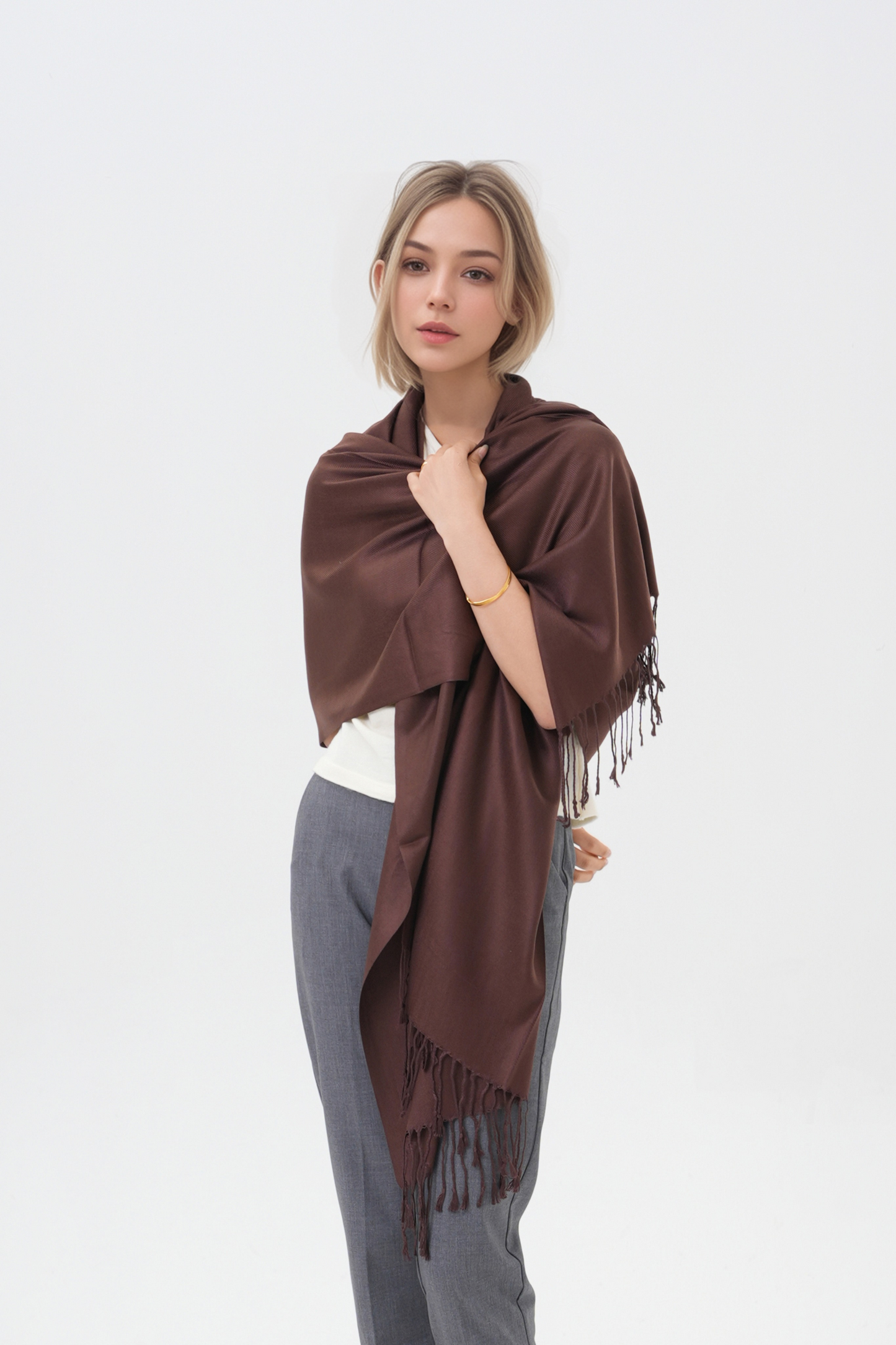 Classic Solid Wedding Pashmina