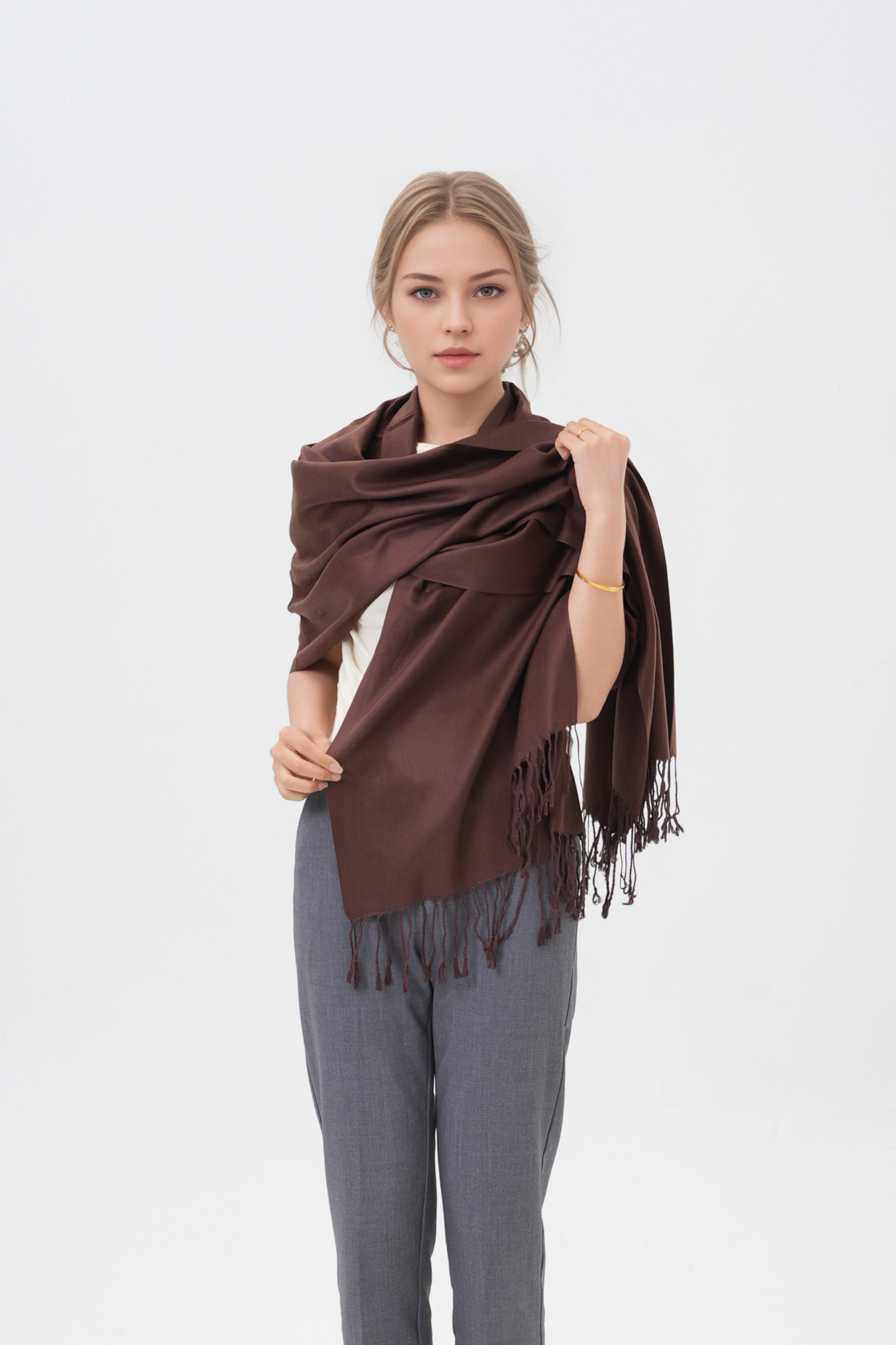 Classic Solid Wedding Pashmina