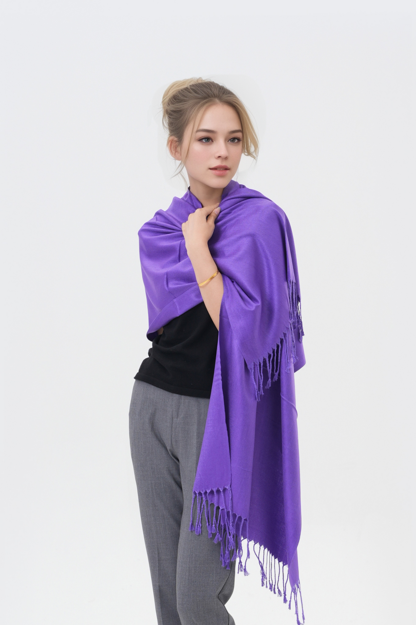 Classic Solid Wedding Pashmina