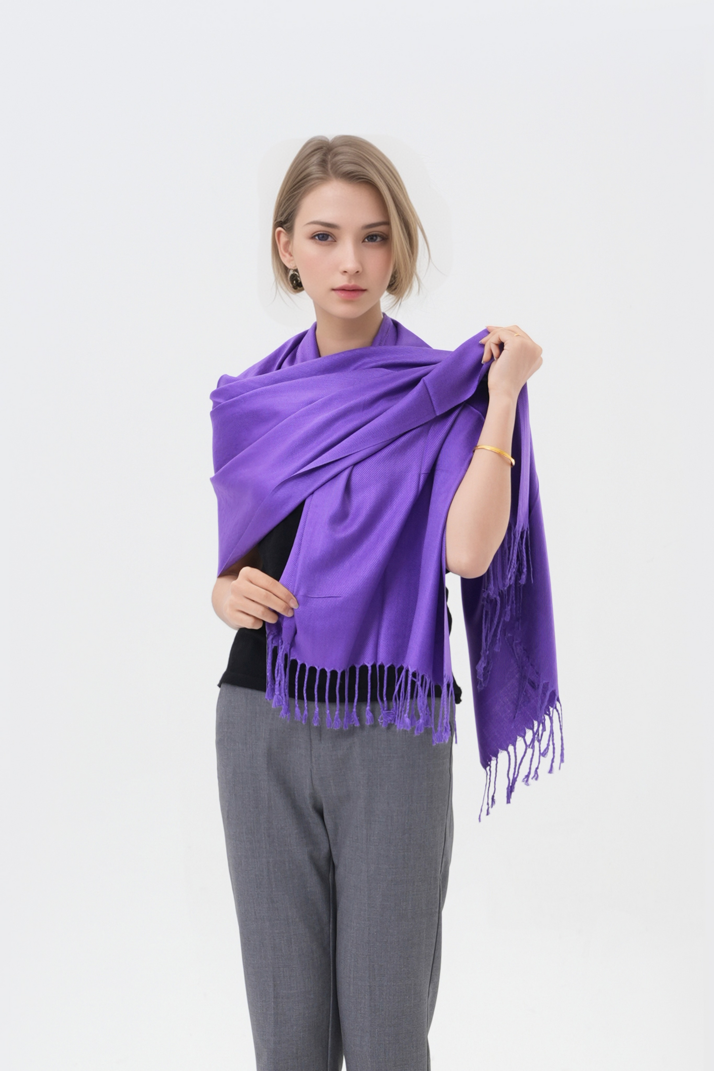 Classic Solid Wedding Pashmina