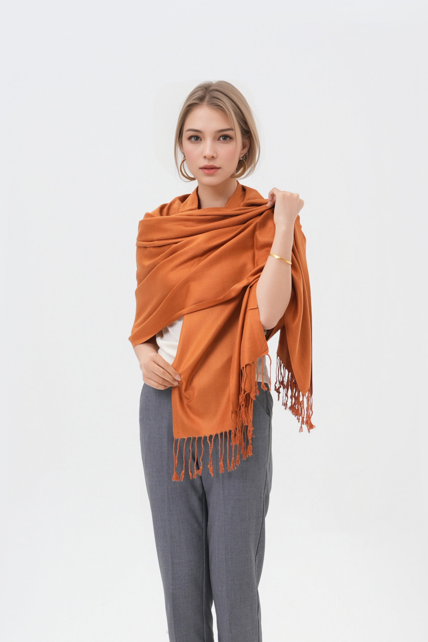 Classic Solid Wedding Pashmina