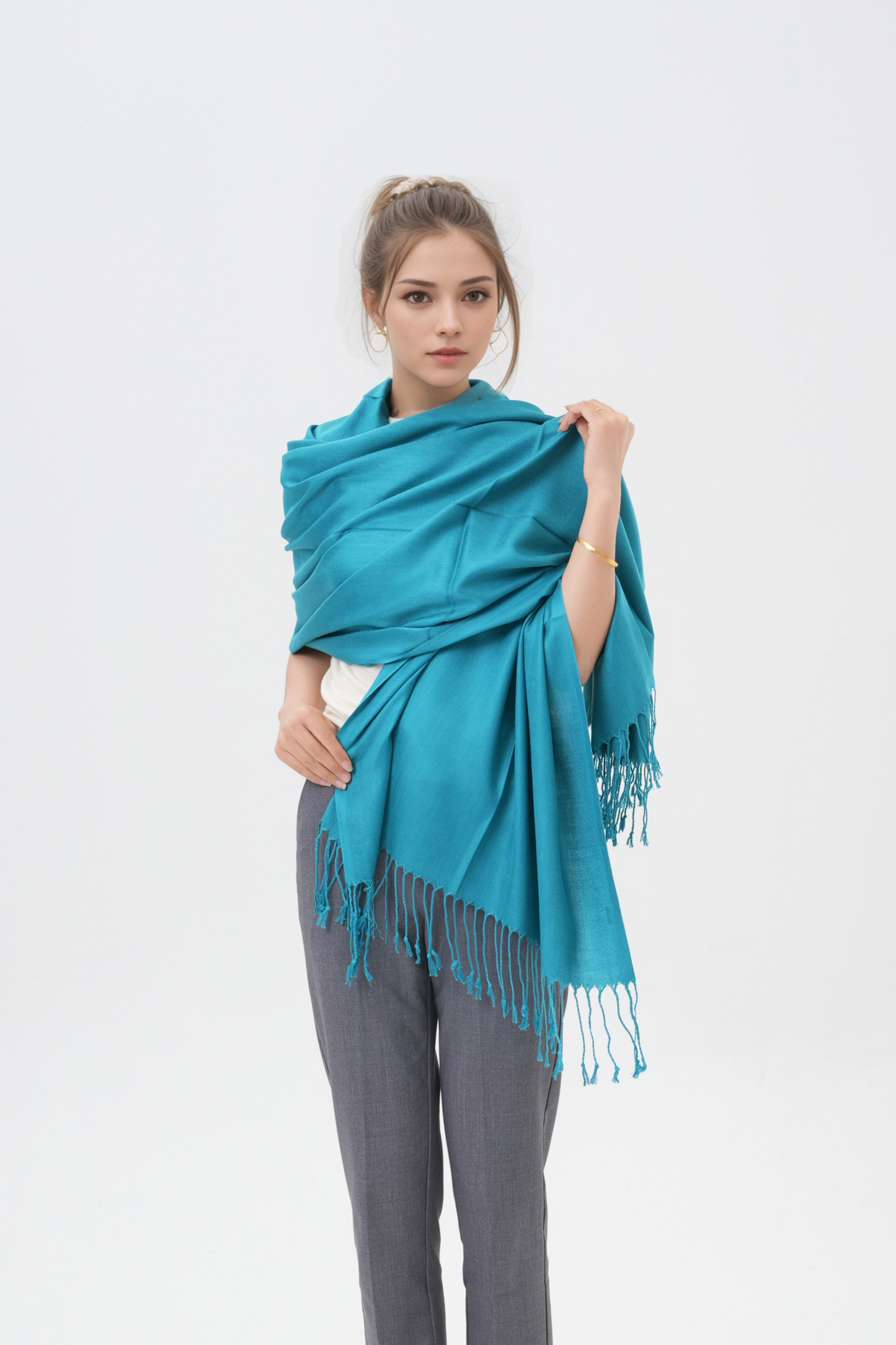 Classic Solid Wedding Pashmina