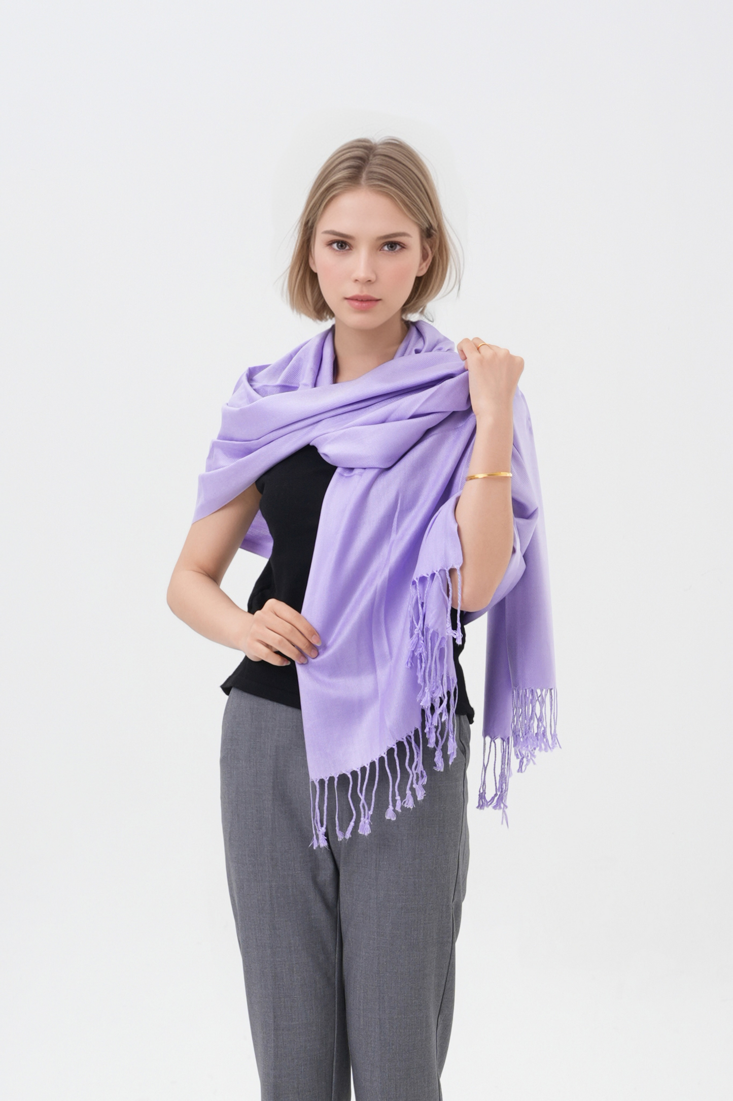 Classic Solid Wedding Pashmina