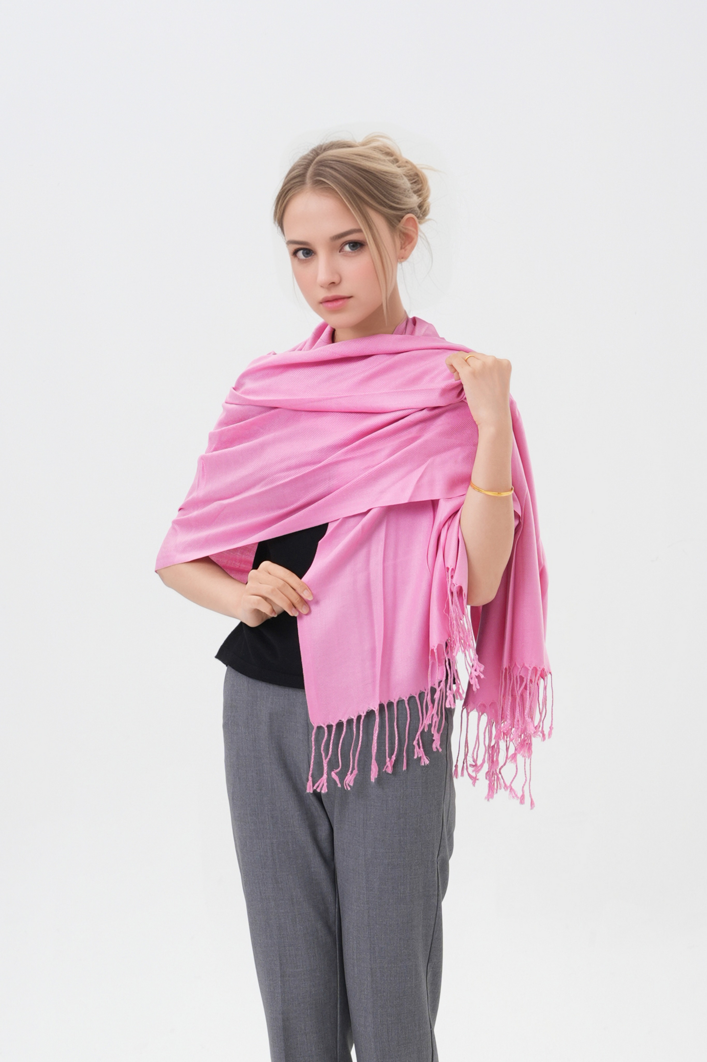 Classic Solid Wedding Pashmina