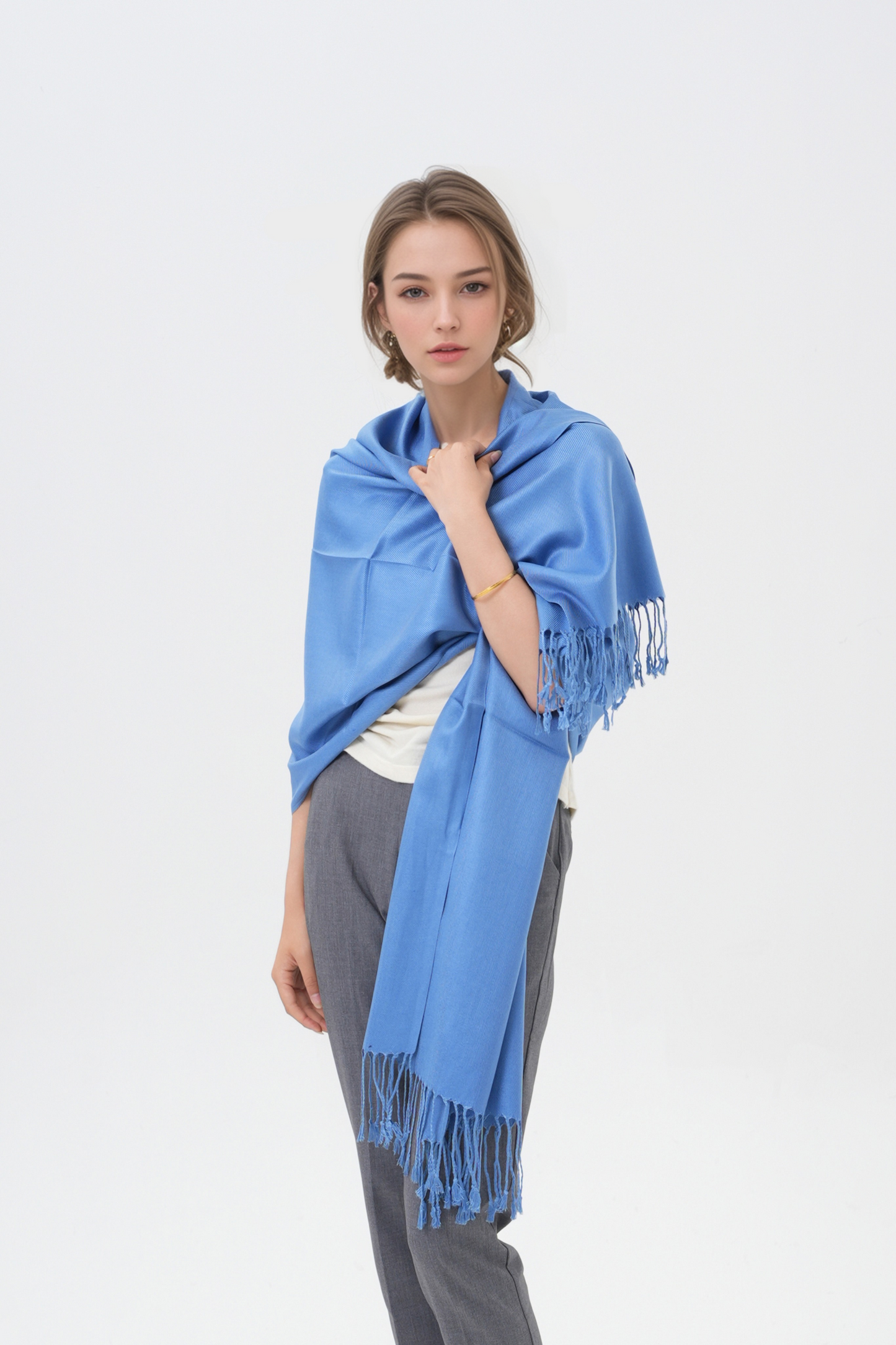 Classic Solid Wedding Pashmina