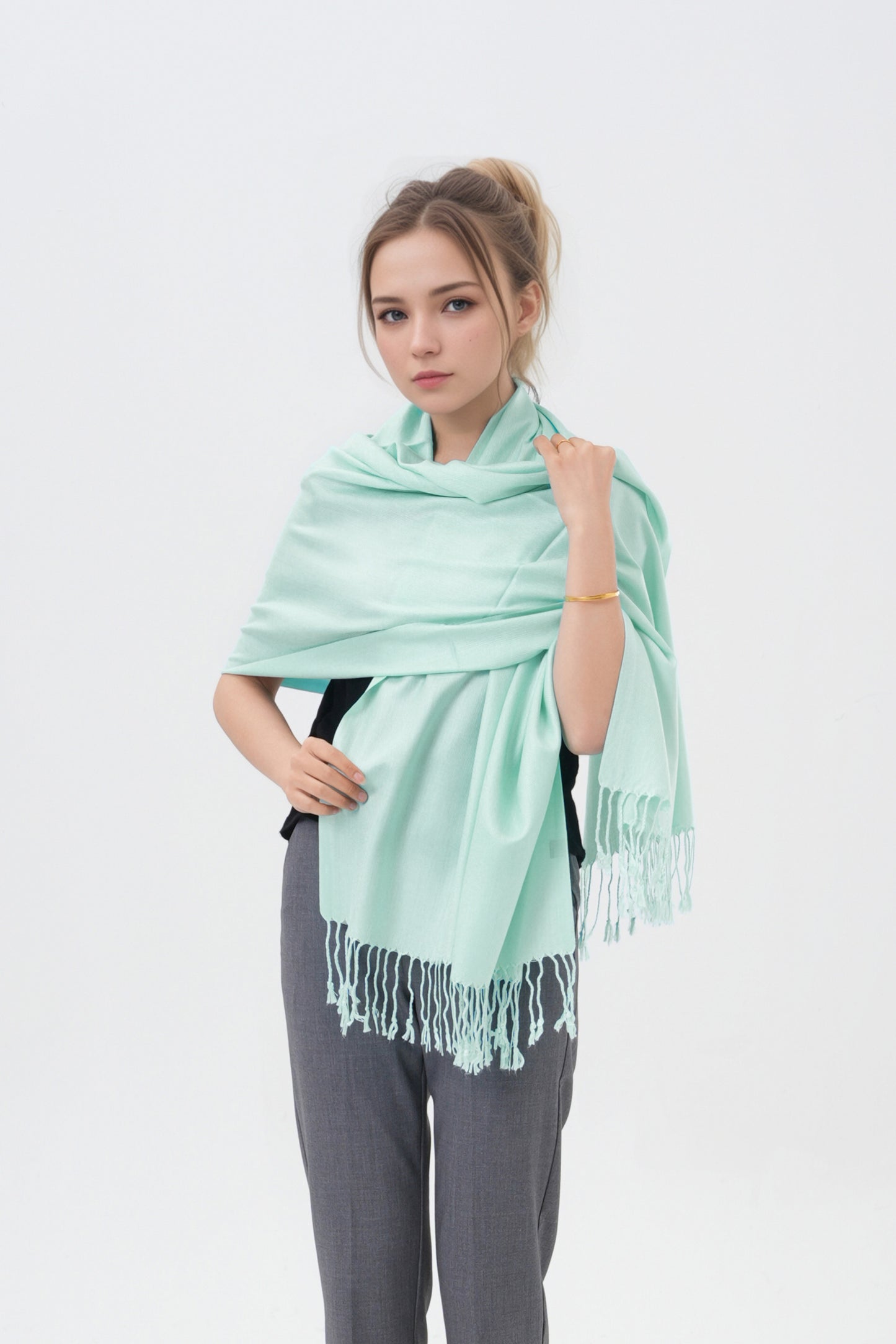 Classic Solid Wedding Pashmina