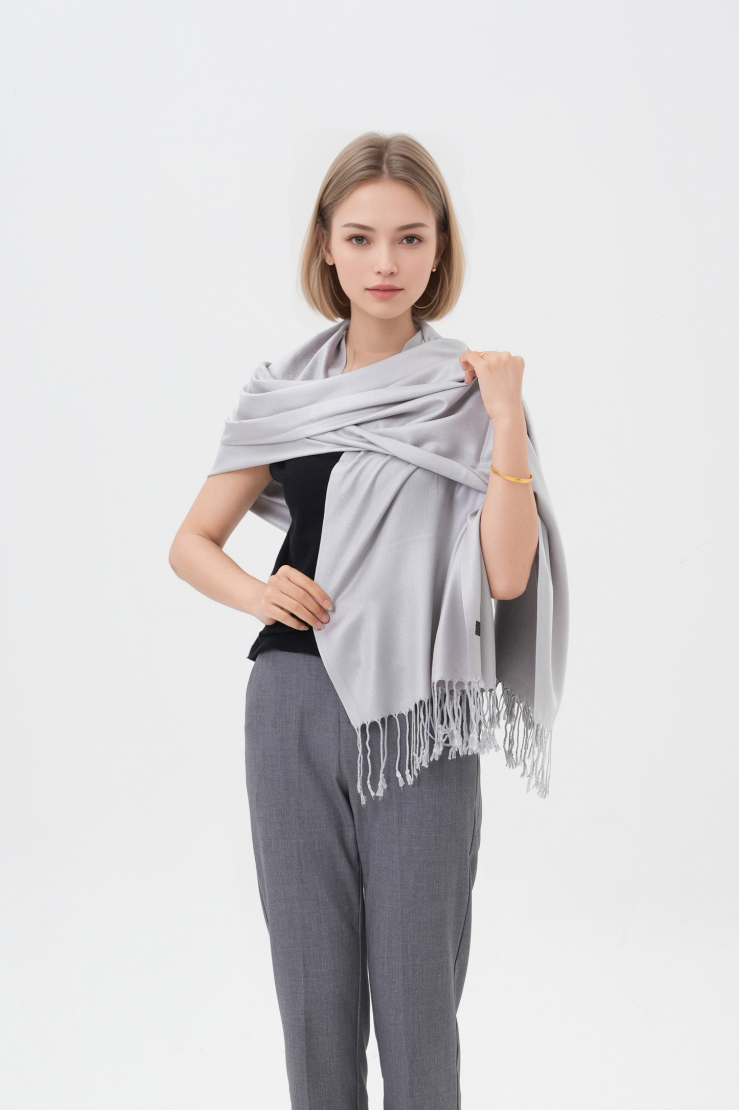 Classic Solid Wedding Pashmina