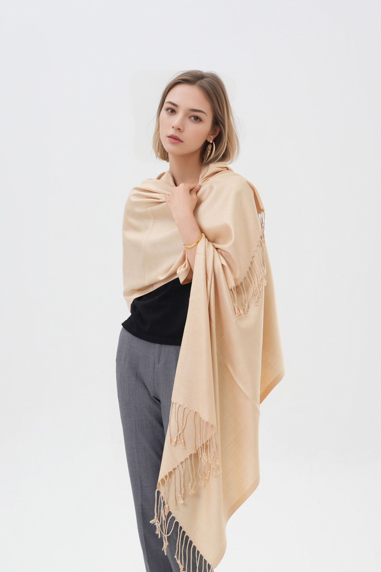 Classic Solid Wedding Pashmina