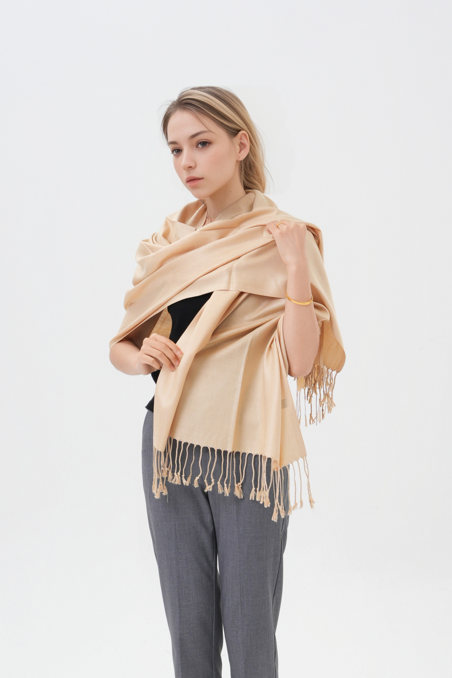 Classic Solid Wedding Pashmina