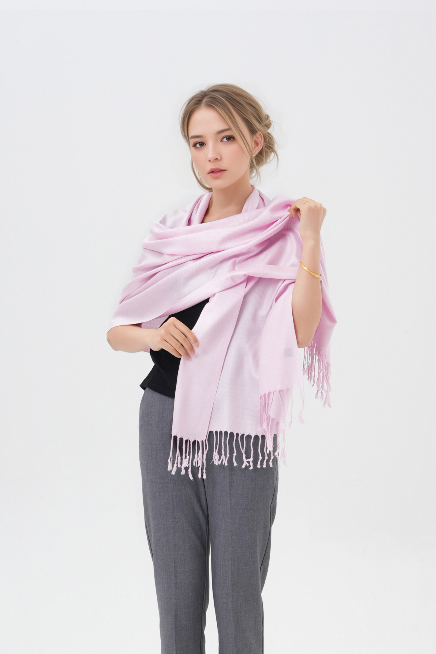 Classic Solid Wedding Pashmina