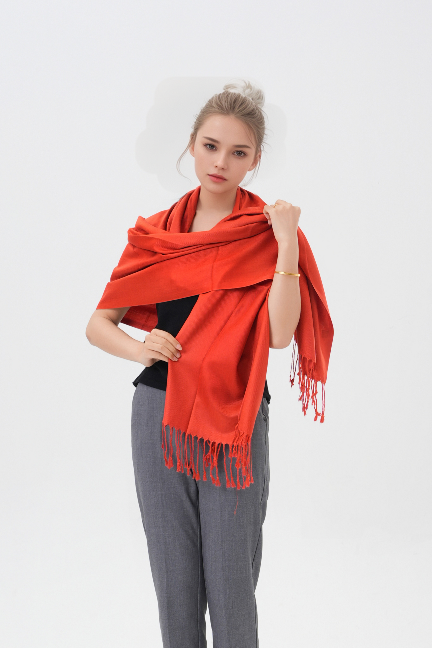 Classic Solid Wedding Pashmina