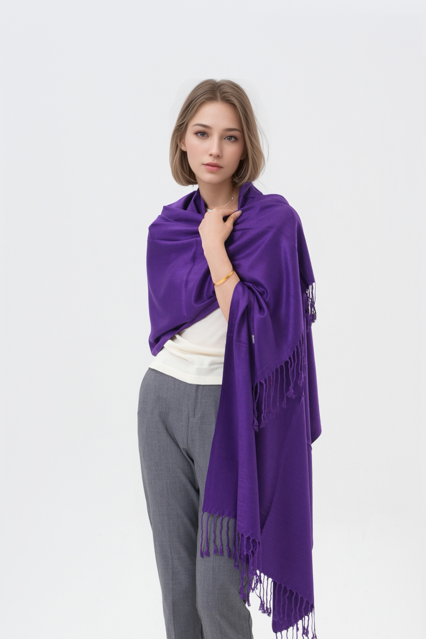 Classic Solid Wedding Pashmina