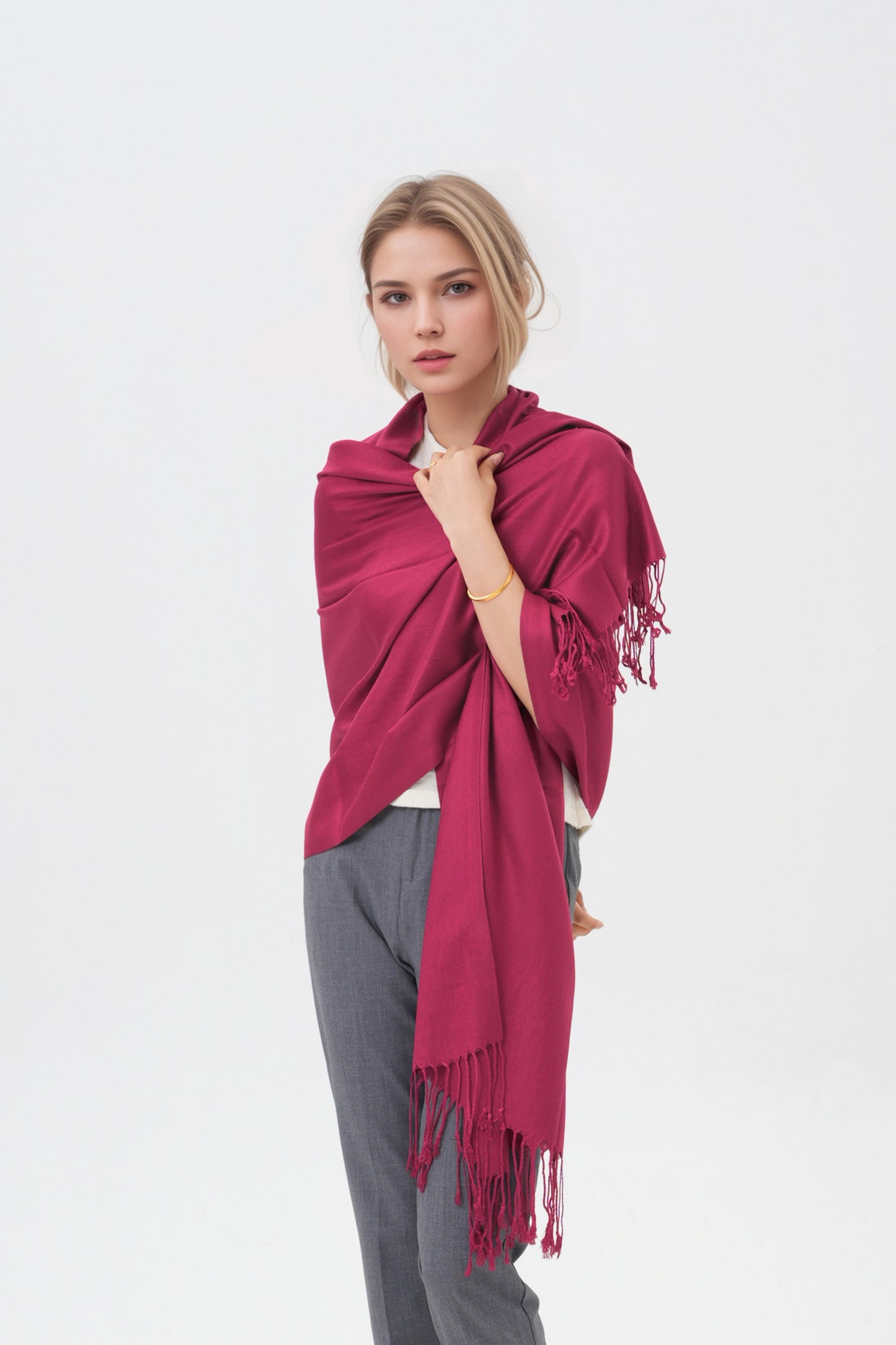 Classic Solid Wedding Pashmina