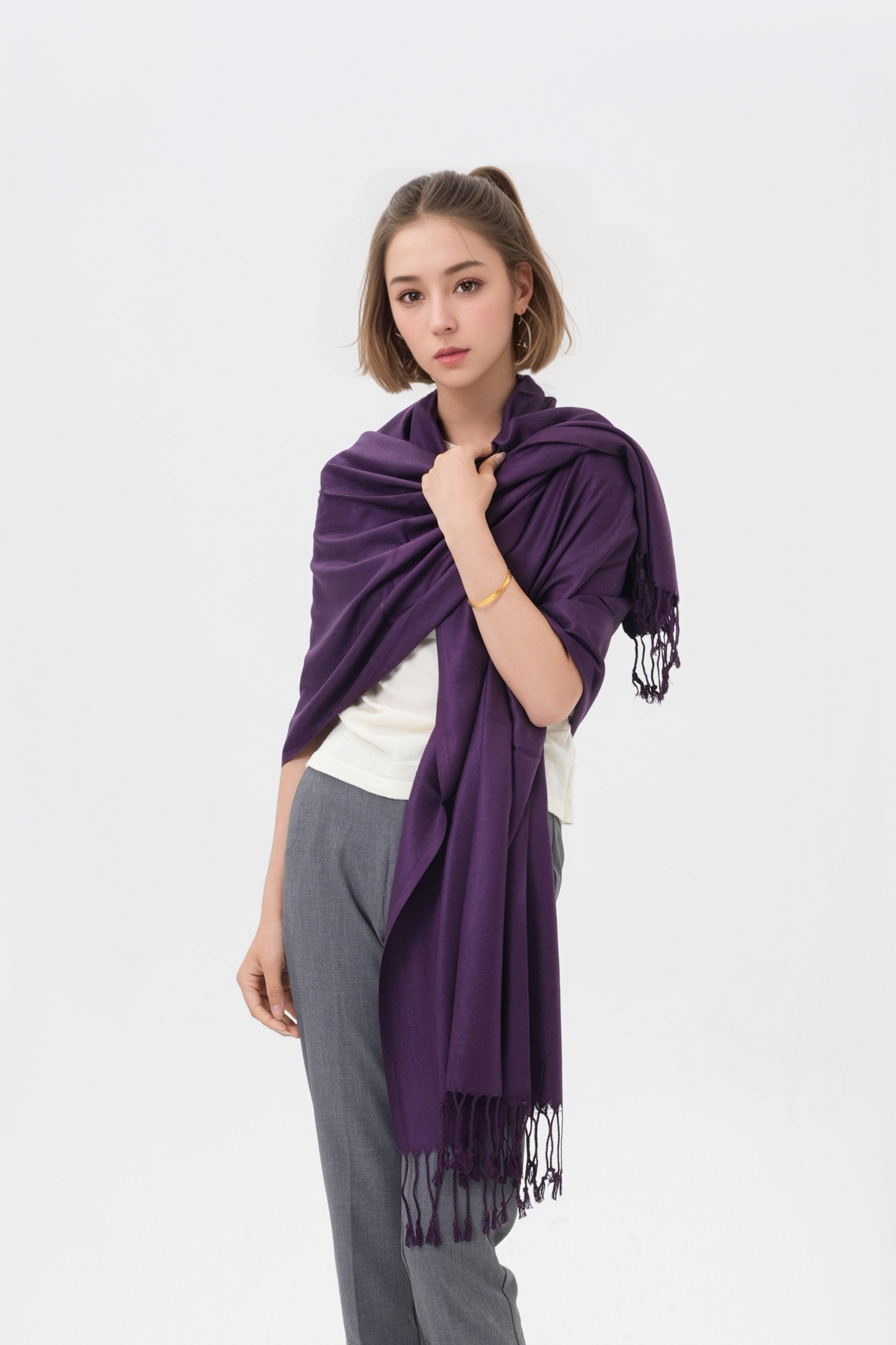 Classic Solid Wedding Pashmina