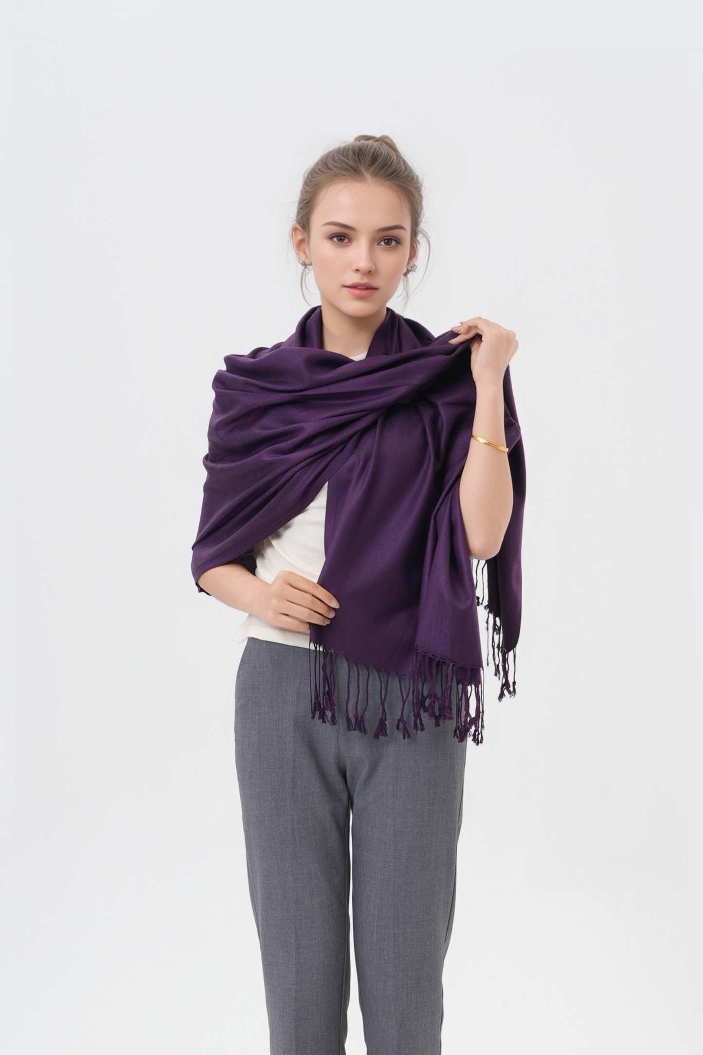 Classic Solid Wedding Pashmina