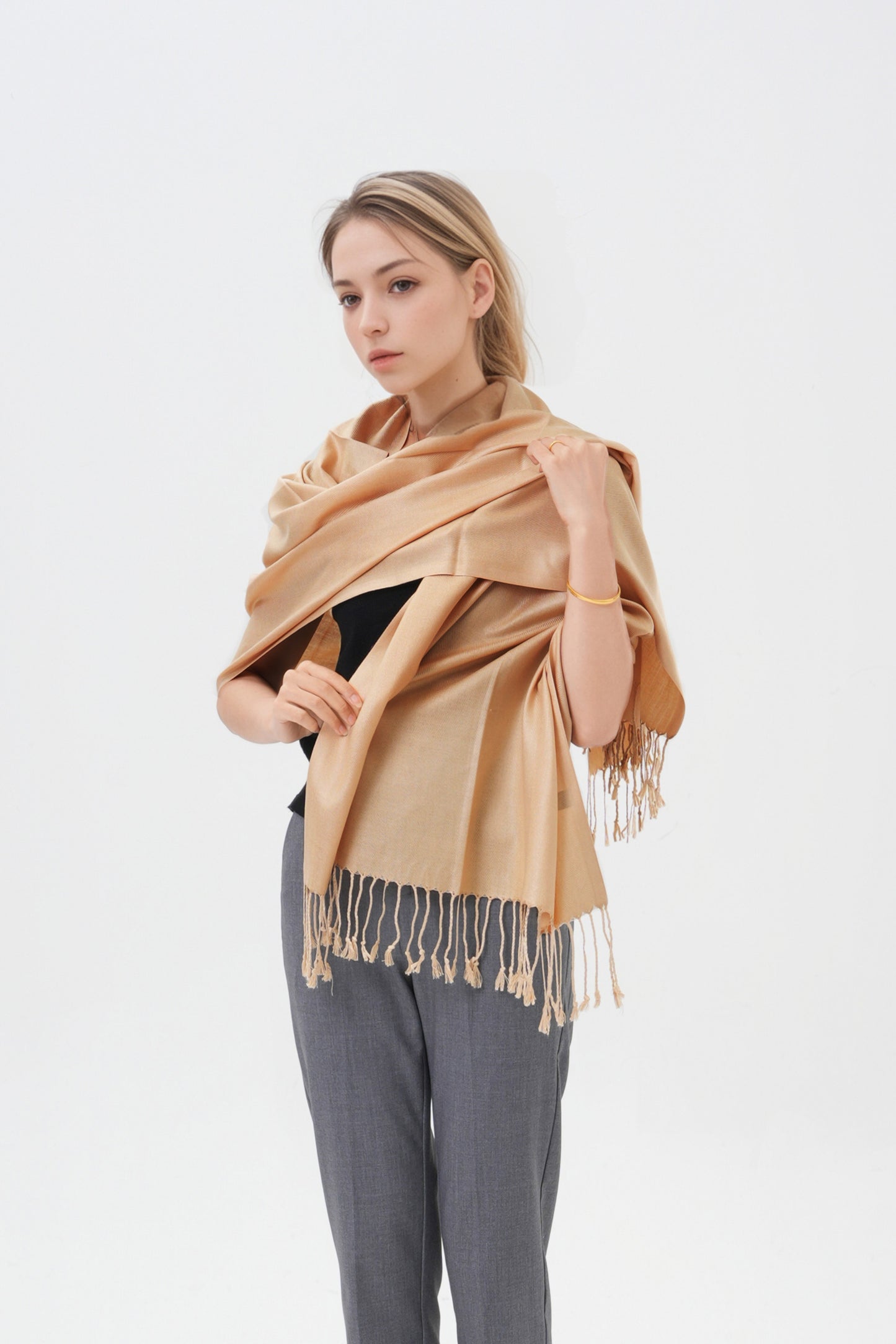 Classic Solid Wedding Pashmina