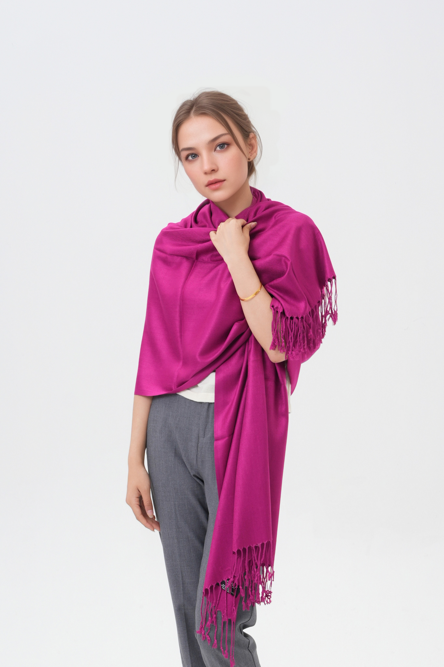 Classic Solid Wedding Pashmina