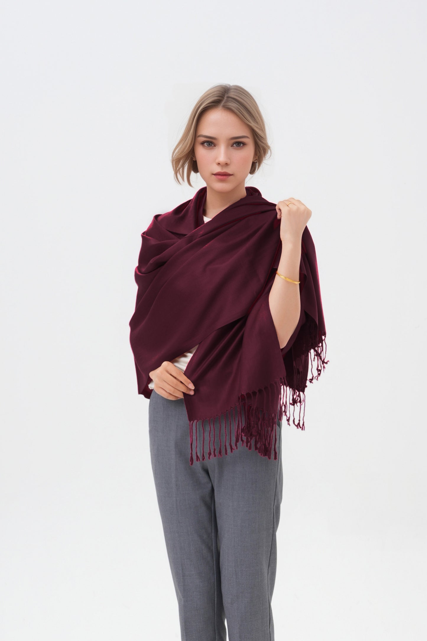 Classic Solid Wedding Pashmina