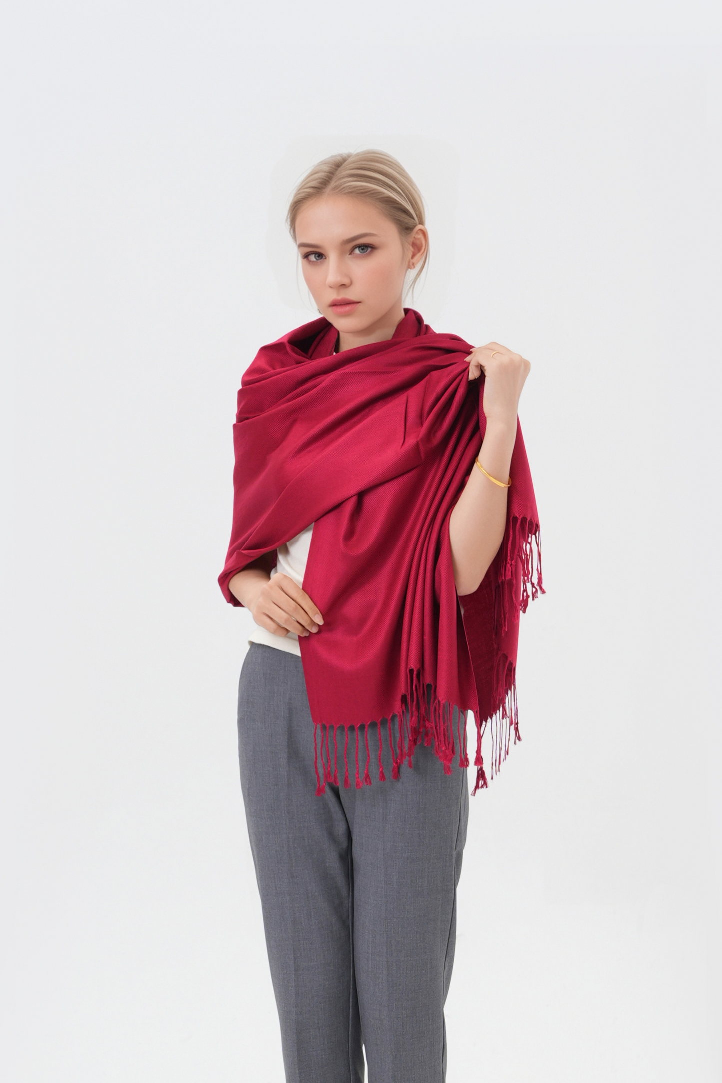 Classic Solid Wedding Pashmina