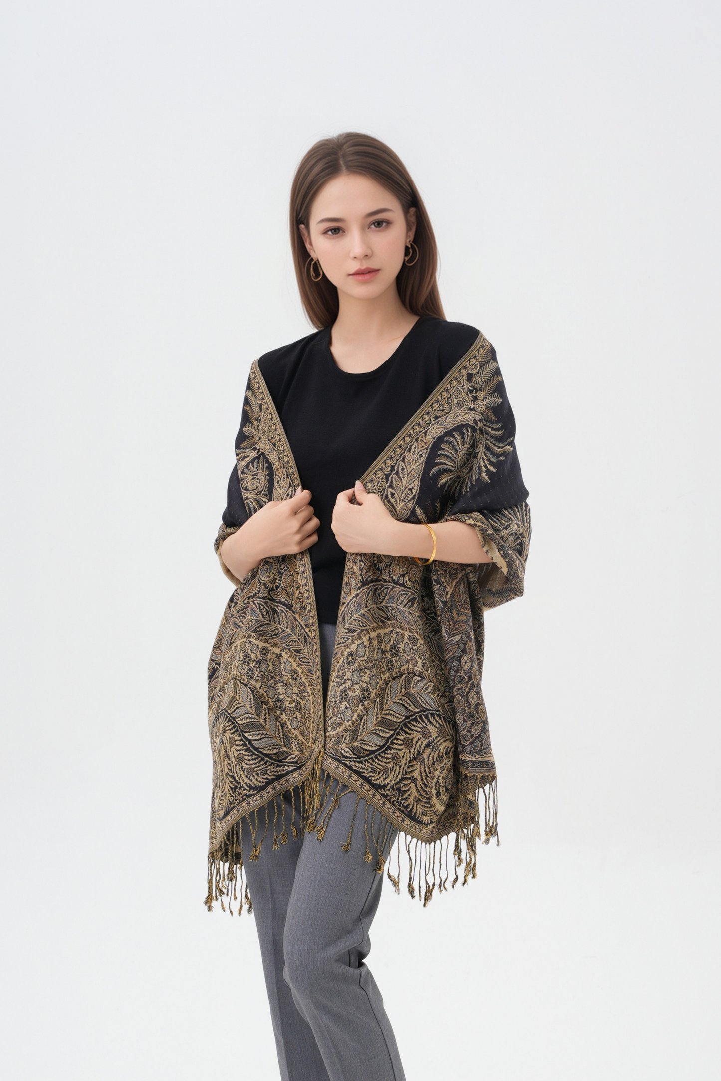 Phoenix Tail Thicker Paisley Pashmina