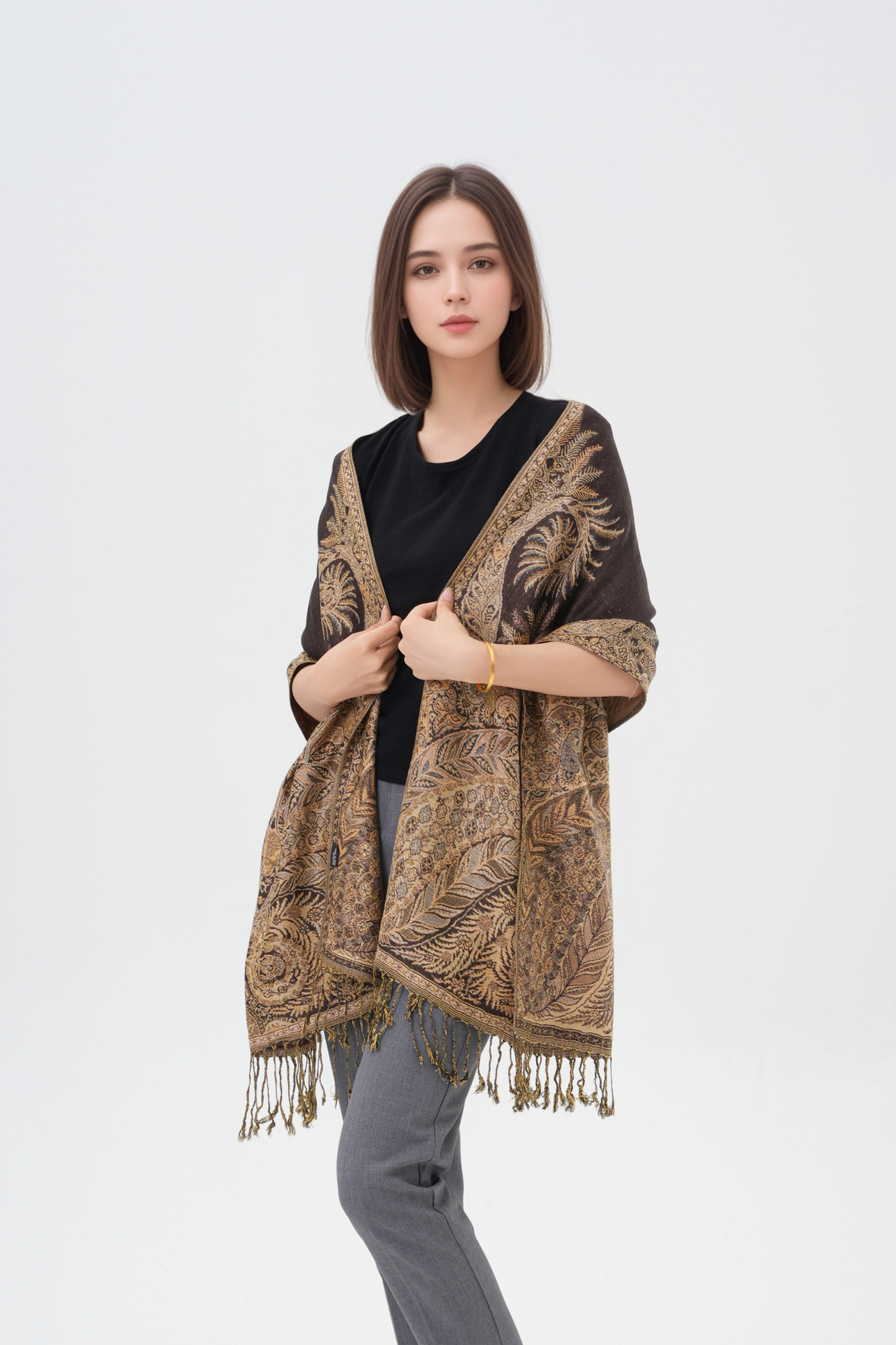 Phoenix Tail Thicker Paisley Pashmina