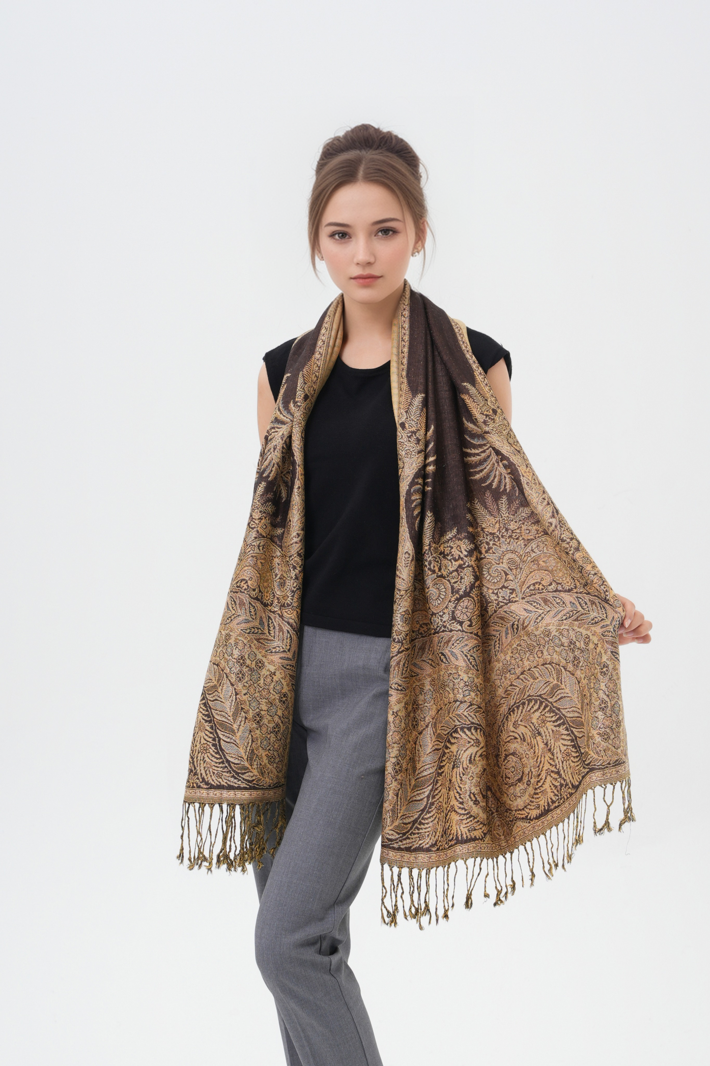 Phoenix Tail Thicker Paisley Pashmina