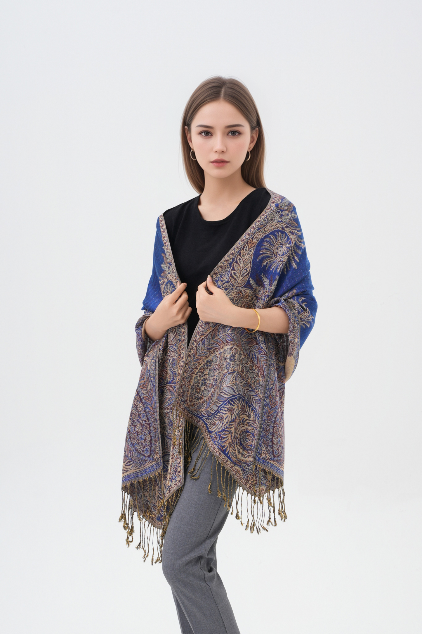 Phoenix Tail Thicker Paisley Pashmina