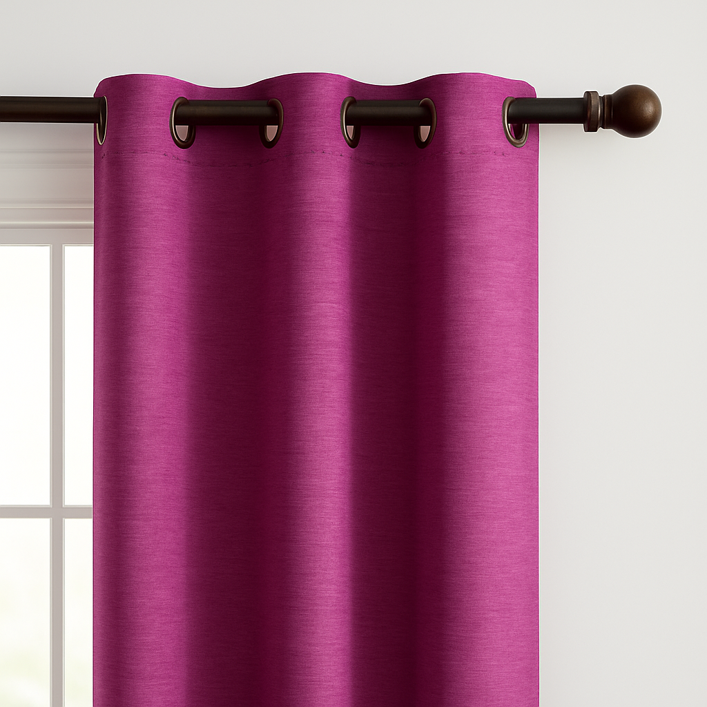 Luxury Glow Faux Silk Curtain Pane, 8 Grommets, Elegant & Light Blocking