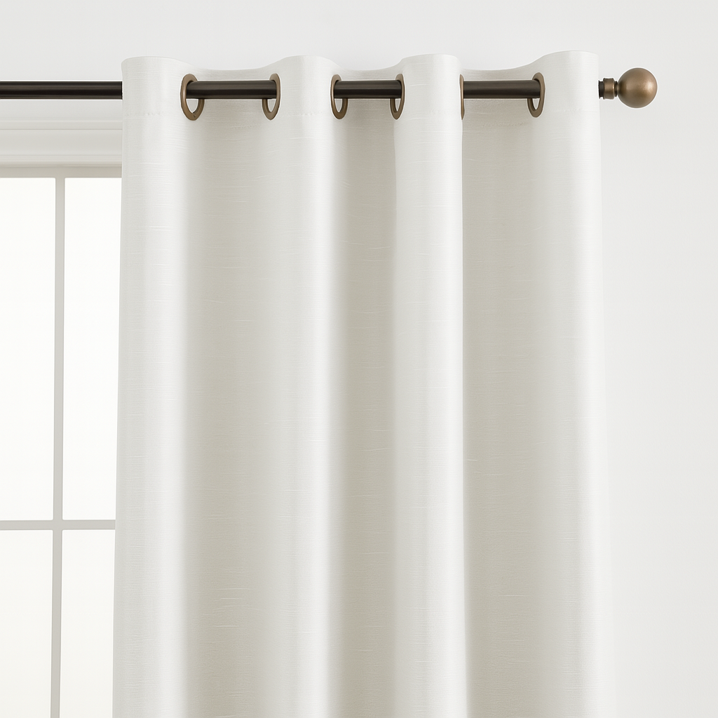 Luxury Glow Faux Silk Curtain Pane, 8 Grommets, Elegant & Light Blocking