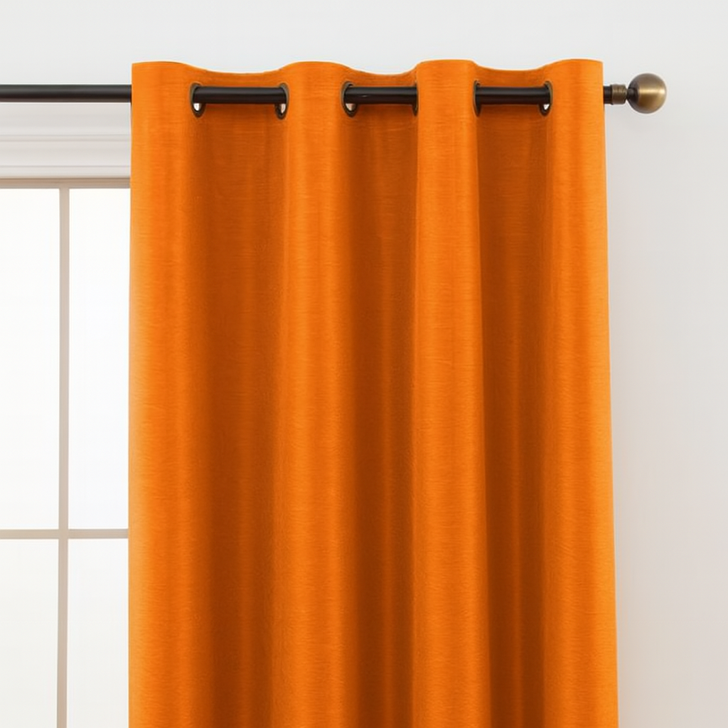 Luxury Glow Faux Silk Curtain Pane, 8 Grommets, Elegant & Light Blocking