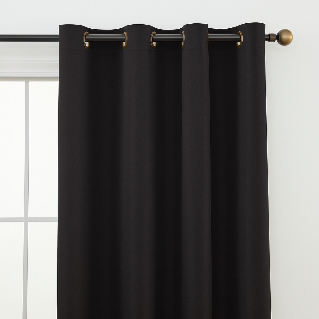 Luxury Glow Faux Silk Curtain Pane, 8 Grommets, Elegant & Light Blocking
