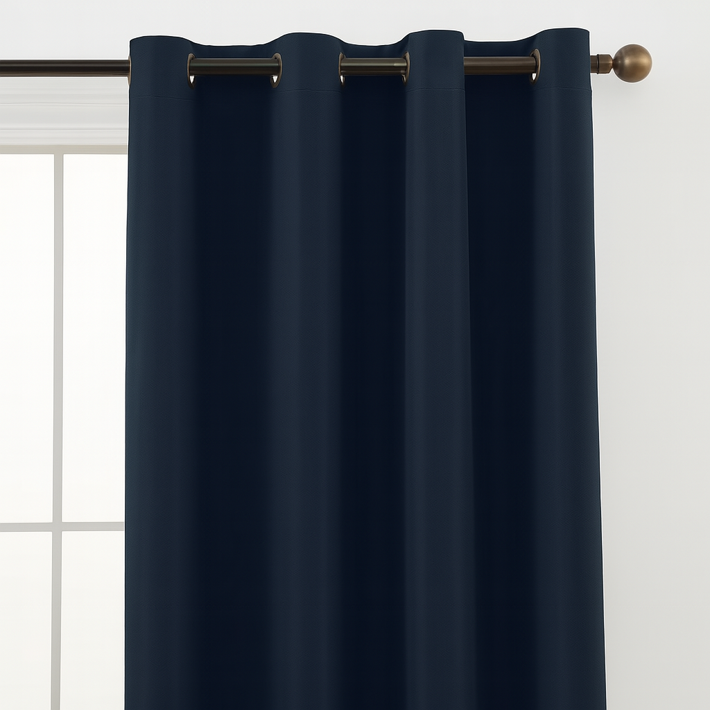 Luxury Glow Faux Silk Curtain Pane, 8 Grommets, Elegant & Light Blocking