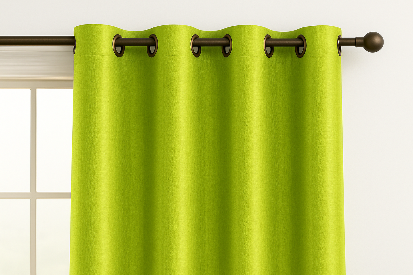 Luxury Glow Faux Silk Curtain Pane, 8 Grommets, Elegant & Light Blocking