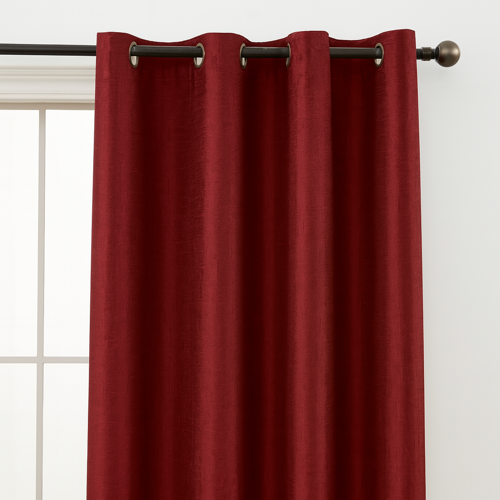 Luxury Glow Faux Silk Curtain Pane, 8 Grommets, Elegant & Light Blocking