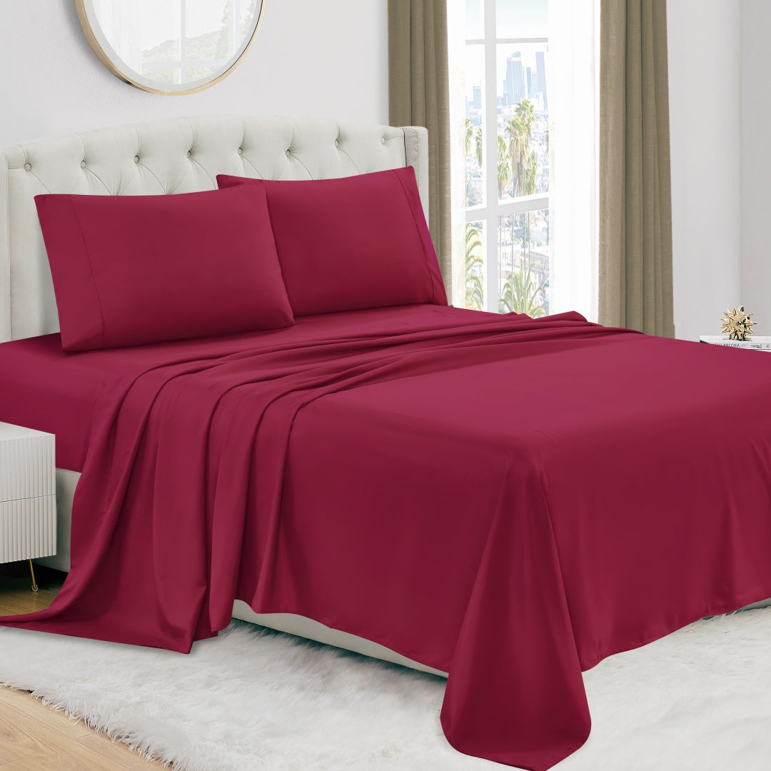 Luxury 4/6-Piece Deep Pocket Cooling Bed Sheet Set