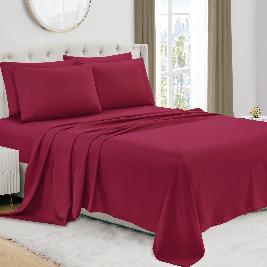 Luxury 4/6-Piece Deep Pocket Cooling Bed Sheet Set