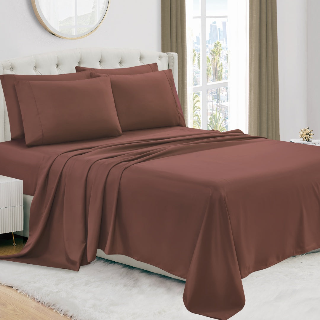 Luxury 4/6-Piece Deep Pocket Cooling Bed Sheet Set