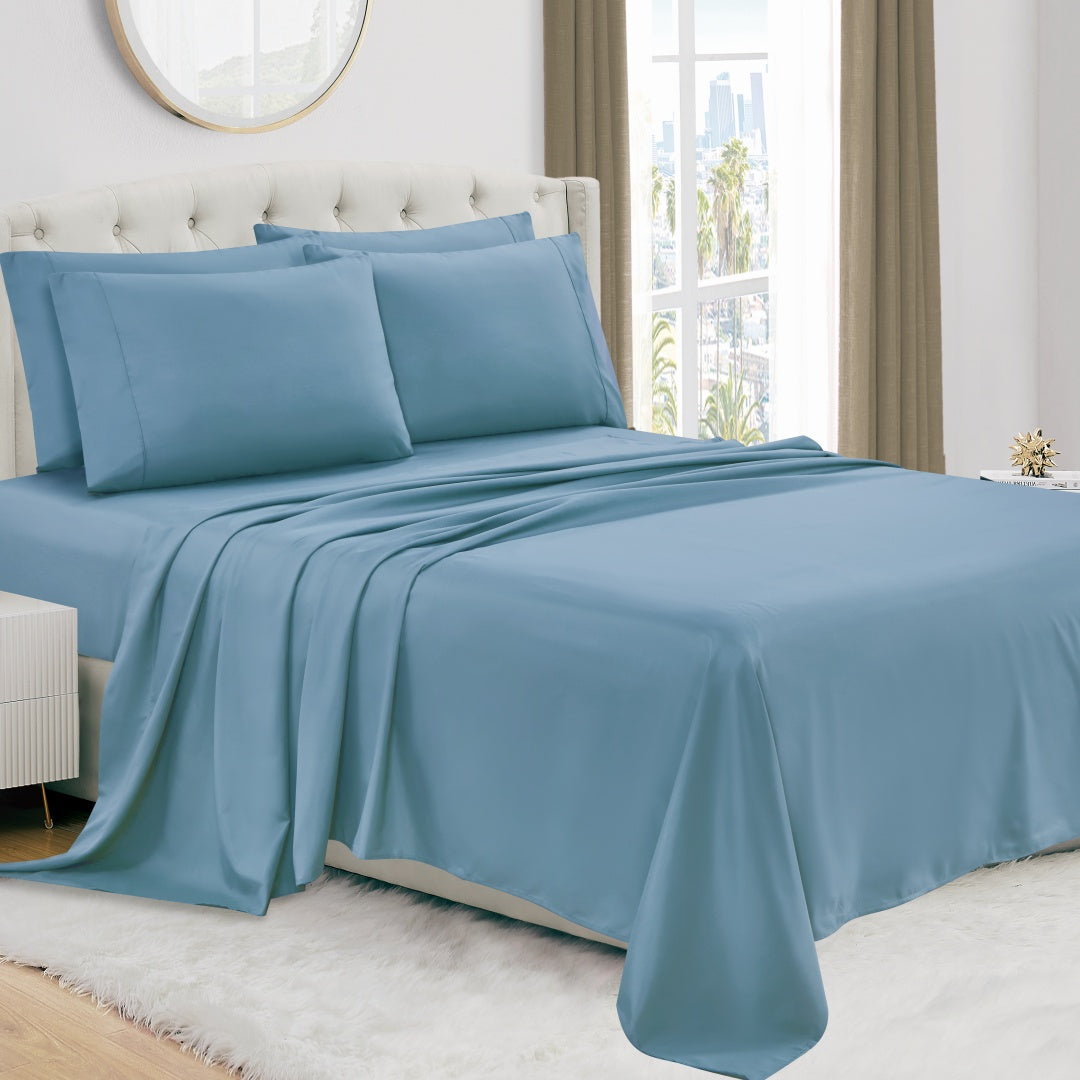 Luxury 4/6-Piece Deep Pocket Cooling Bed Sheet Set