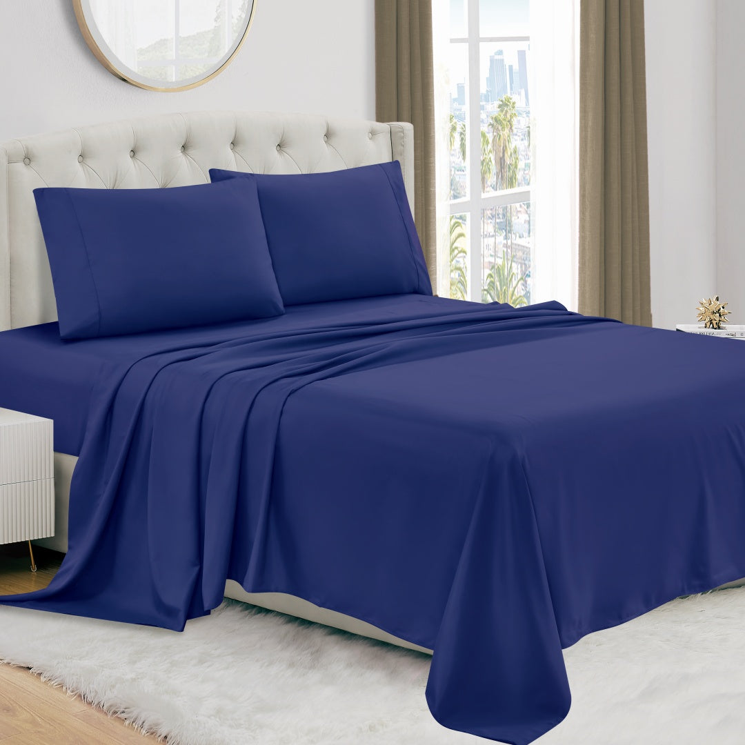 Luxury 4/6-Piece Deep Pocket Cooling Bed Sheet Set
