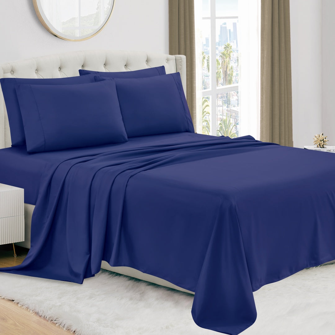Luxury 4/6-Piece Deep Pocket Cooling Bed Sheet Set