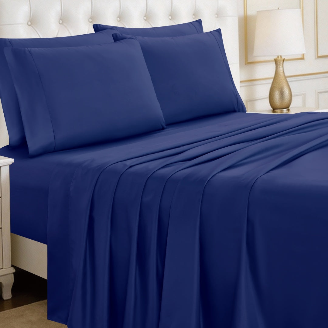 Luxury 4/6-Piece Deep Pocket Cooling Bed Sheet Set
