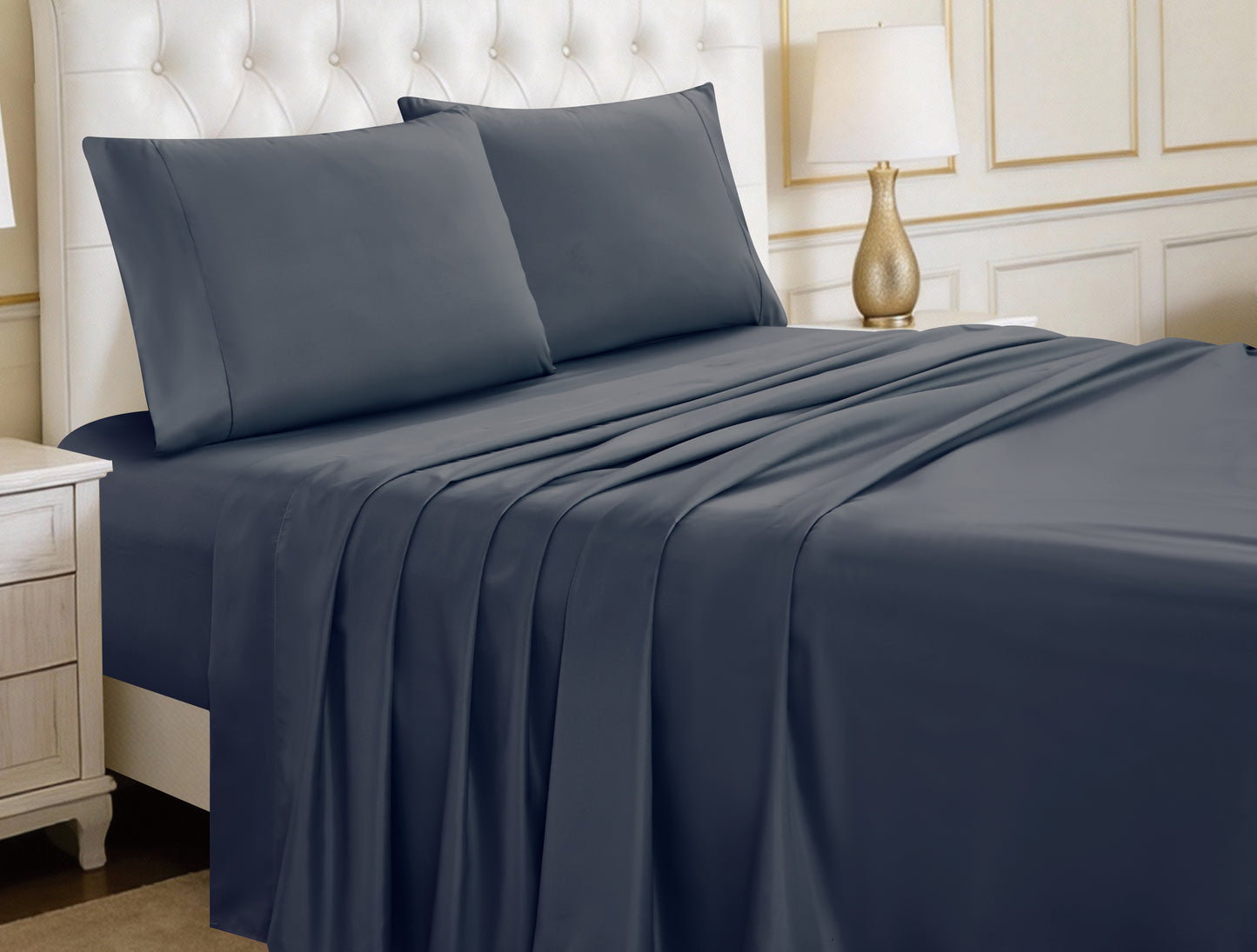 Luxury 4/6-Piece Deep Pocket Cooling Bed Sheet Set