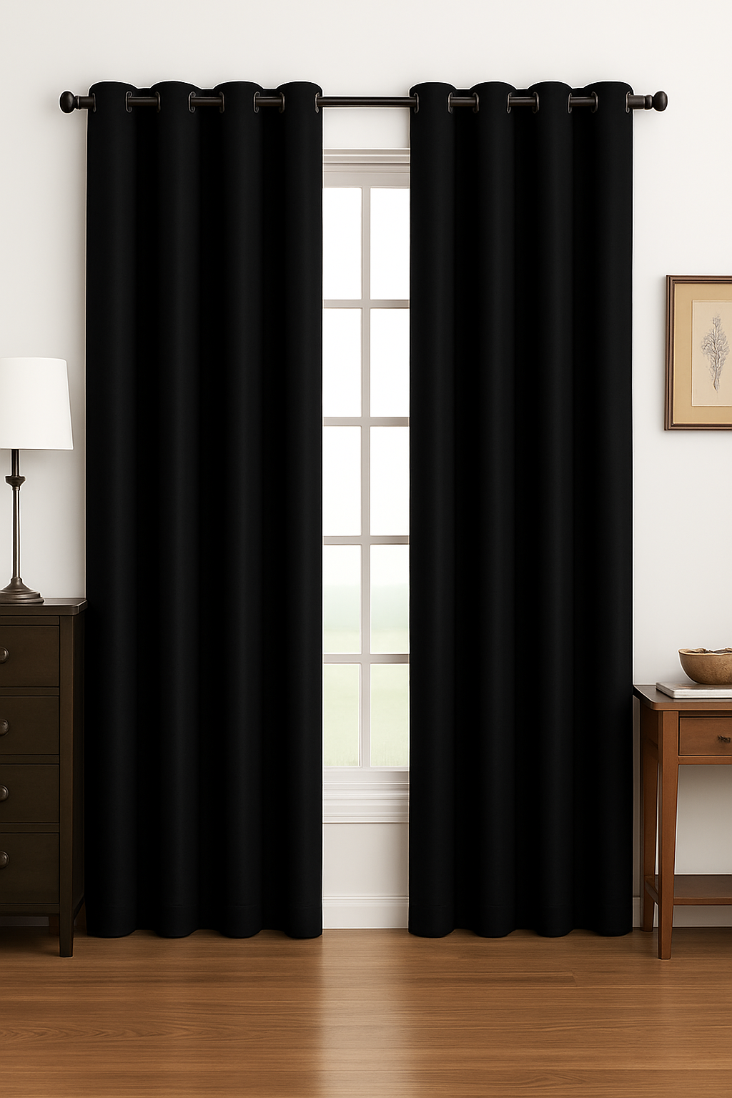 Luxury Glow Faux Silk Curtain Pane, 8 Grommets, Elegant & Light Blocking