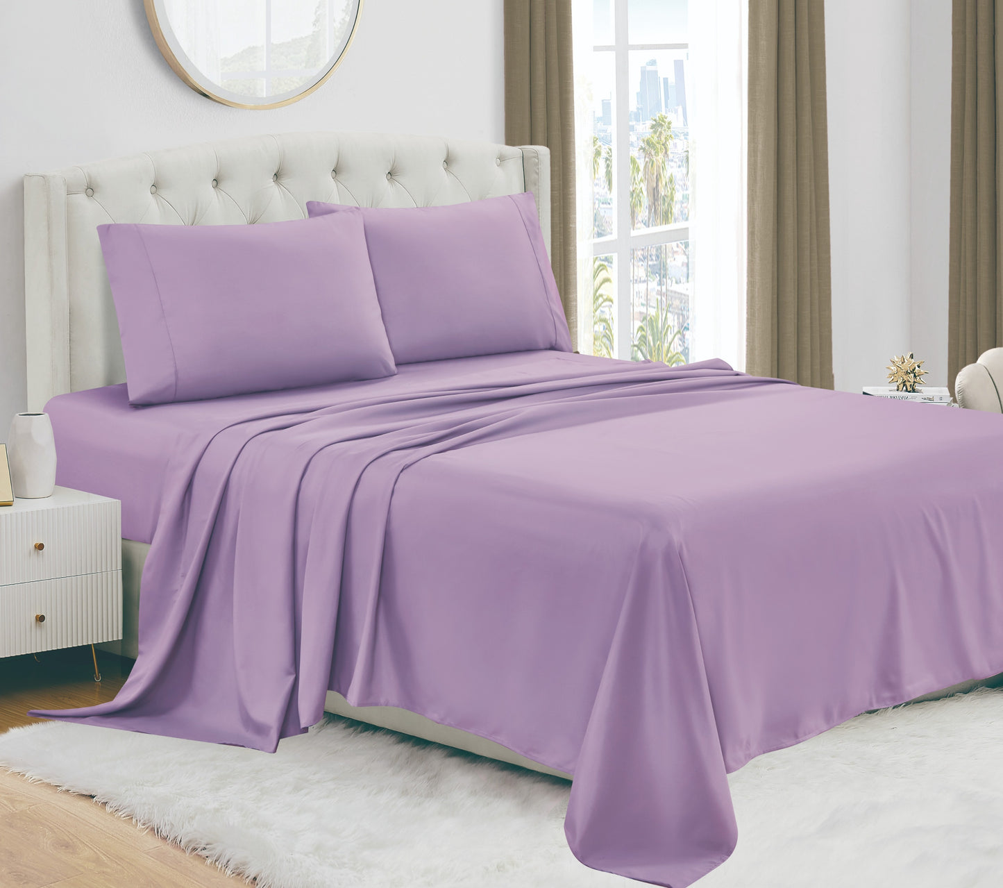 Luxury 4/6-Piece Deep Pocket Cooling Bed Sheet Set