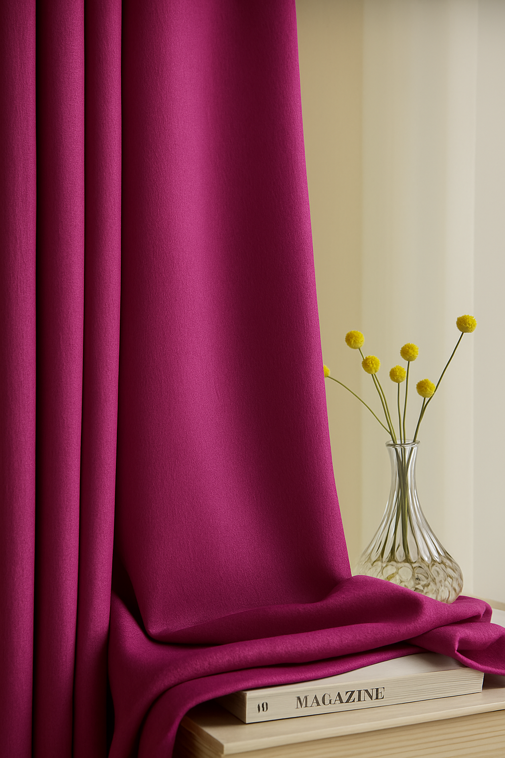 Luxury Glow Faux Silk Curtain Pane, 8 Grommets, Elegant & Light Blocking