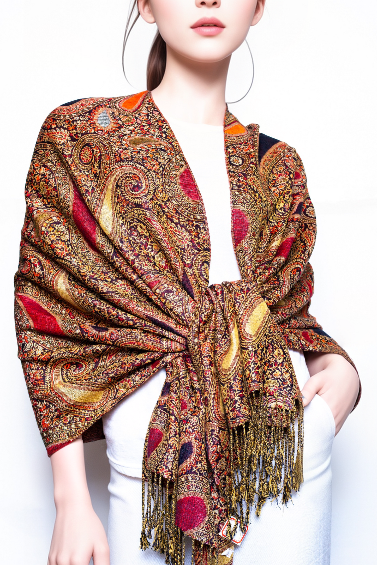 Section paisley Thicker Pashmina