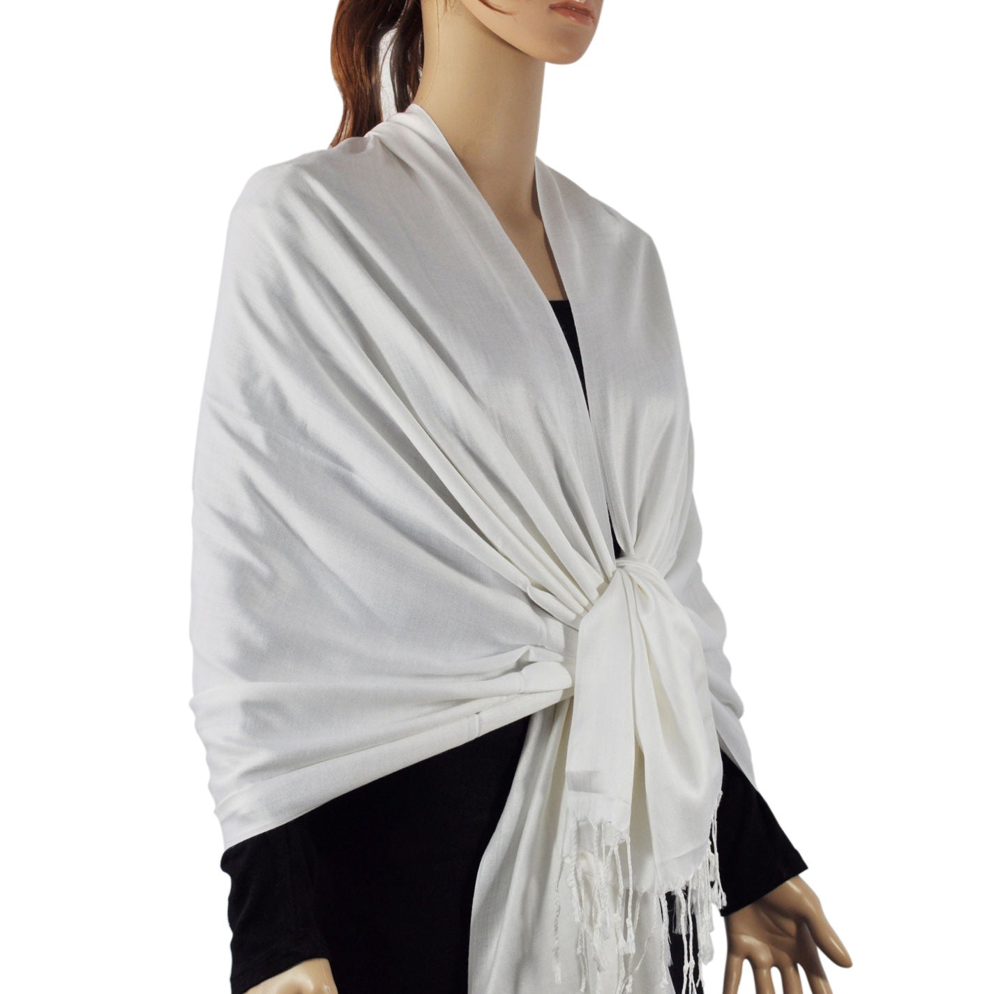 Satin Solid Pashmina